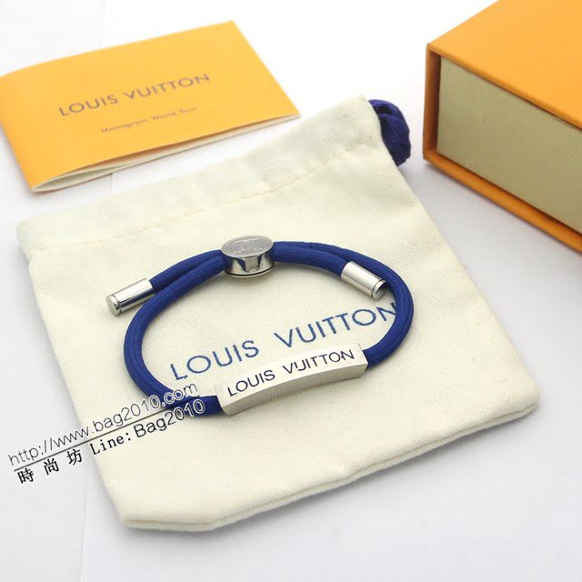 Louis Vuitton新款飾品 路易威登Space繩子可調節手鏈 LV彩色繩子手環  zglv1855